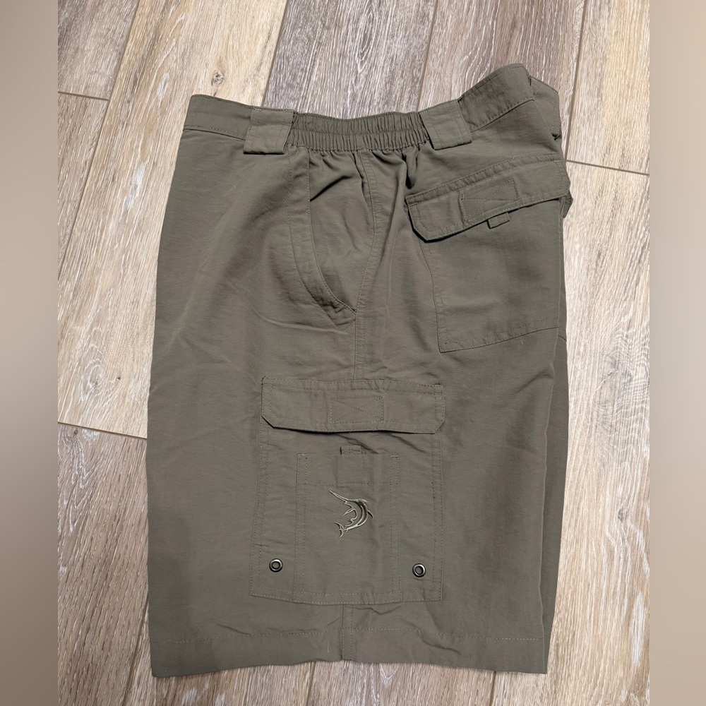 Reel Legends green Performance Shorts With Elastic Side waist for comfort